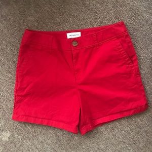 Liz Claiborne red khaki shorts classic 6